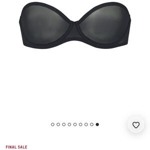 SKIMS Black Mesh Strapless Bra